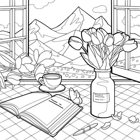 A Cozy Moment by the Window