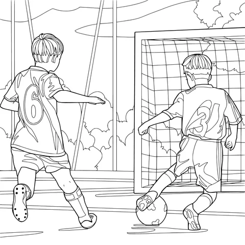 Moment in a soccer game