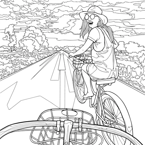 Riding on a beautiful country road