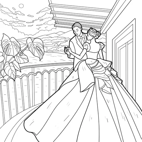 Elegant Dance on the Balcony