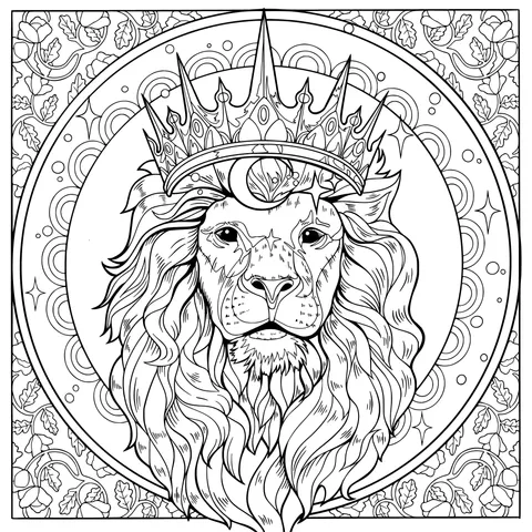 Lion Wearing a Crown