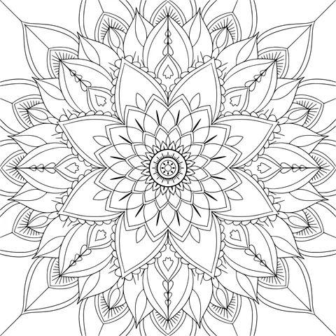 Blue mandala - patterned ornament