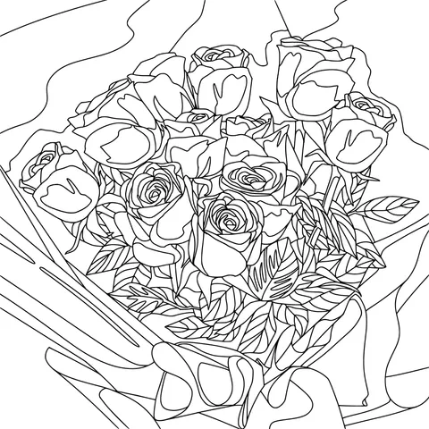 A bunch of blue roses