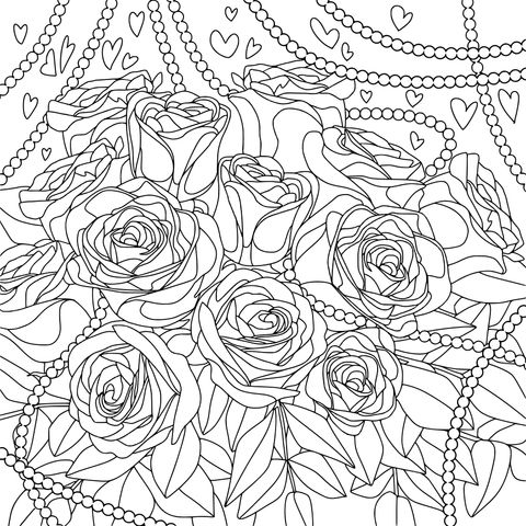 缤纷玫瑰插画