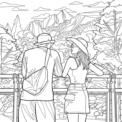 Couple enjoying the scenery