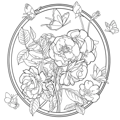 Butterflies among the Flowers