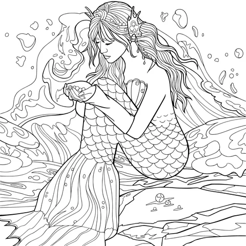 Meditating Mermaid