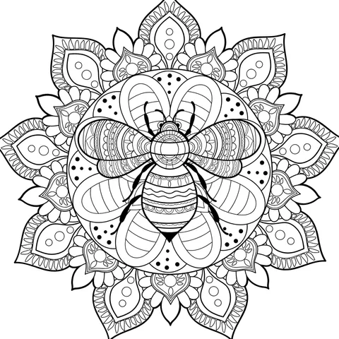 Bee Mandala Pattern