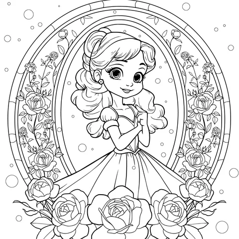 Princess Surrounded by Roses