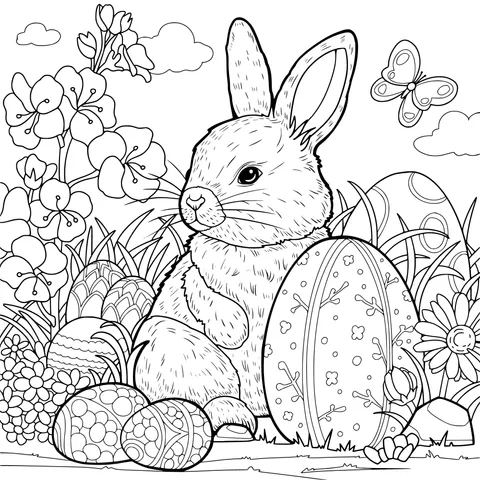 Easter Bunny and Easter Eggs