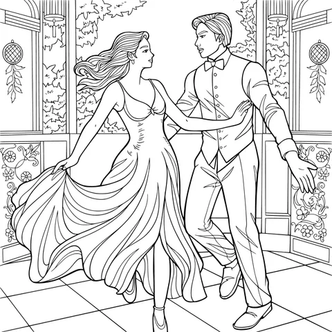 Couple Dancing Gracefully