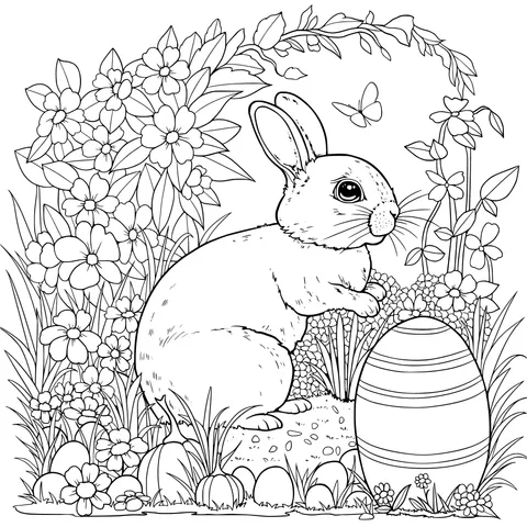 Easter Bunny and Eggs