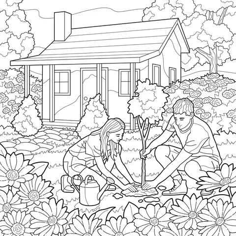 Tree - planting Activity in the Garden