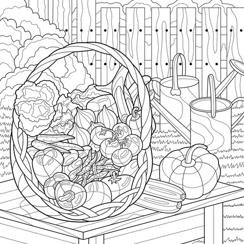 Basket full of vegetables