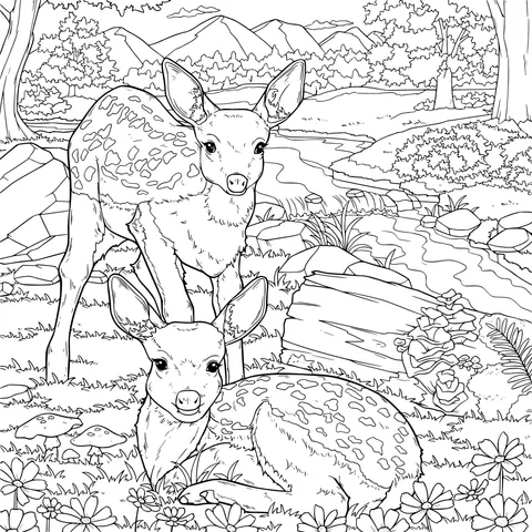 Deer by the Stream