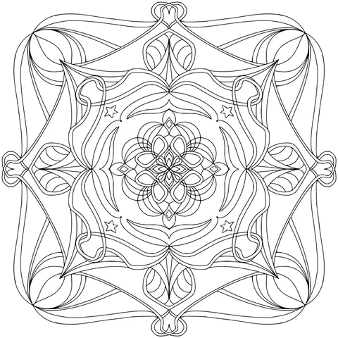 Colorful Geometric Mandala Pattern