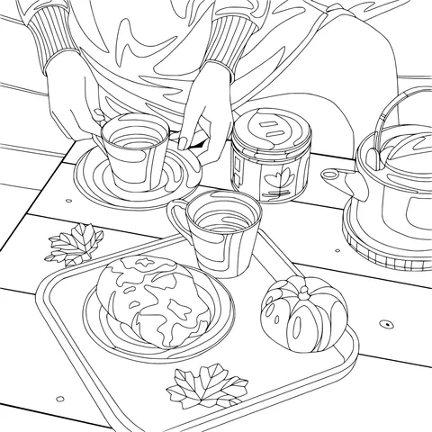 Autumn Afternoon Tea Time