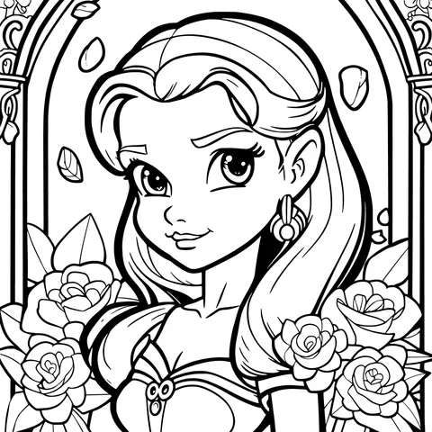 Blonde - haired Princess with Flowers