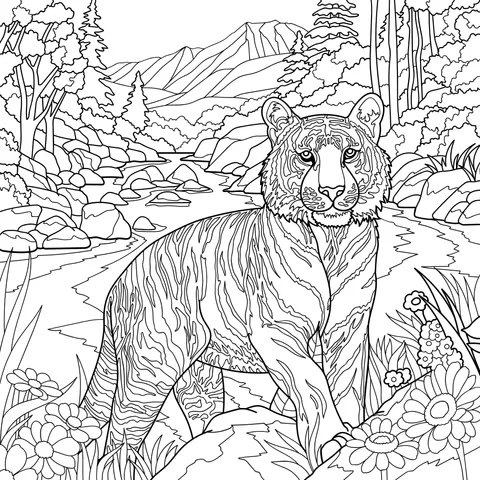 Tiger by the Stream