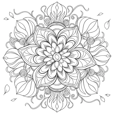 Colorful Floral Mandala Pattern