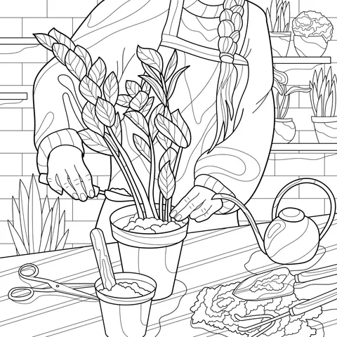 Taking care of potted plants