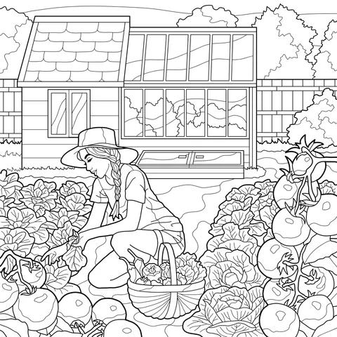 Working in the Vegetable Garden