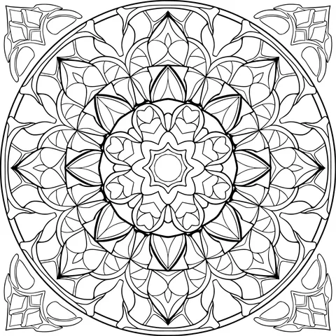 Colorful Geometric Mandala Pattern