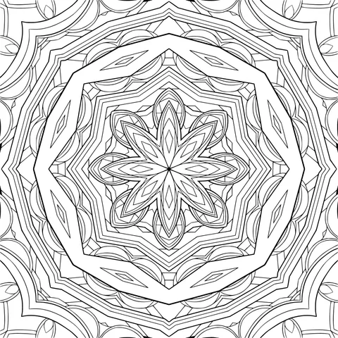 Colorful Geometric Mandala Pattern