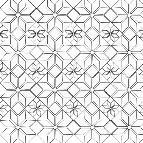 Colorful Geometric Floral Pattern