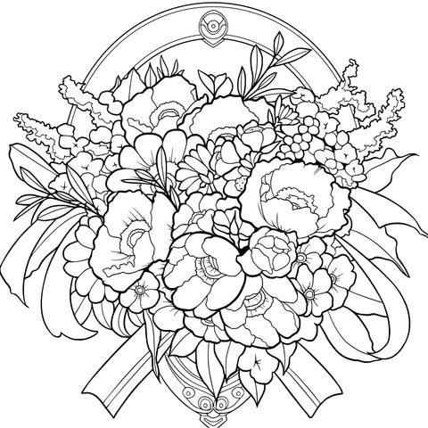 缤纷花束插画