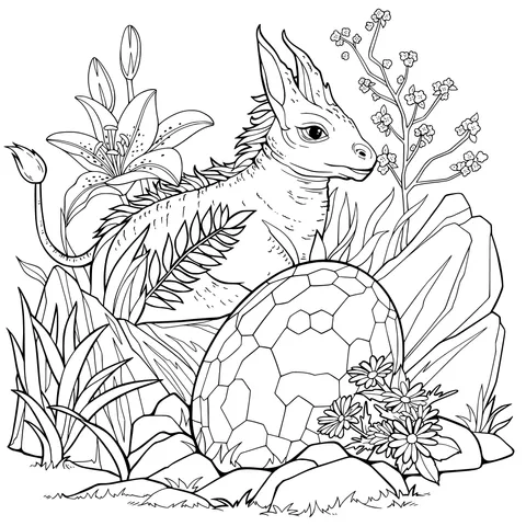 Dragon Guarding an Egg