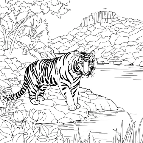 Tiger by the River