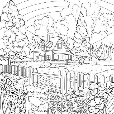田园中的美丽小屋