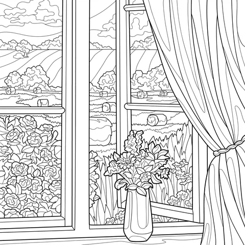 Vase View by the Rural Window