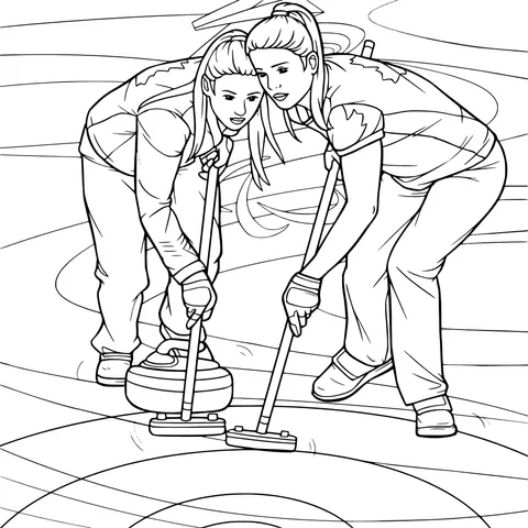 Two - person curling sport