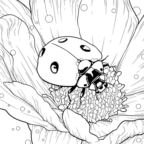 Ladybug on the Flower