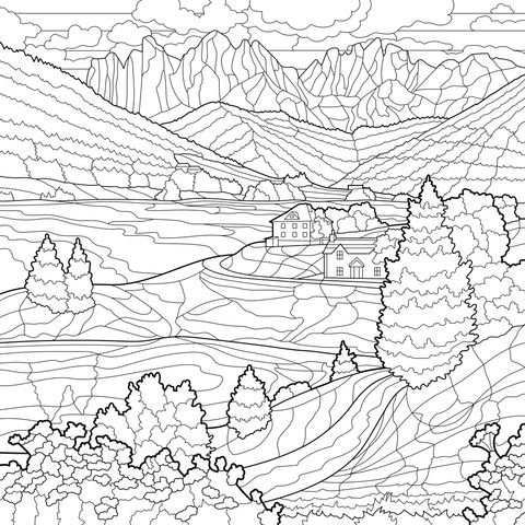 湖畔山居美景