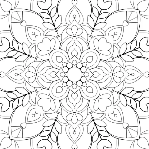 Colorful Floral Mandala Pattern