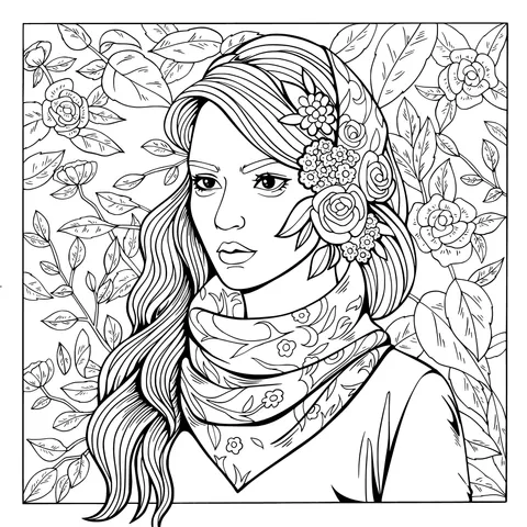 Girl Adorned with Flowers