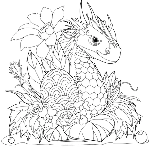 Dragon Guarding an Egg