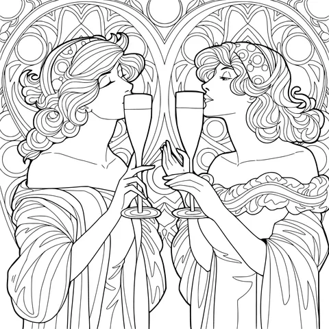Ladies Toasting Together