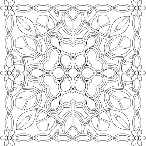 Colorful Geometric Floral Pattern