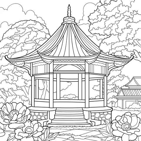 Traditional Pavilion in the Garden