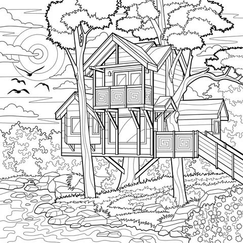 Tree - house by the River