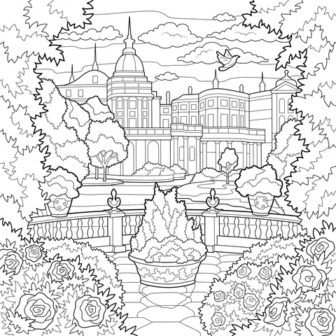 Magnificent Architectural Landscape in the Garden