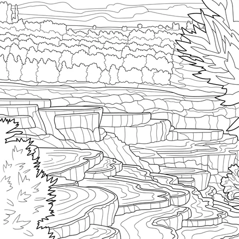 Beautiful Cascading Water Scene