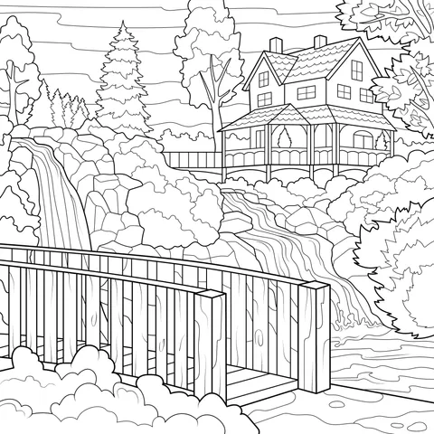 Cozy Cottage by the Waterfall