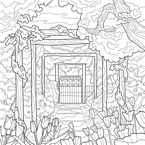 Flower - filled Garden Archway