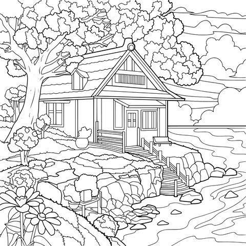 湖畔樱花小屋