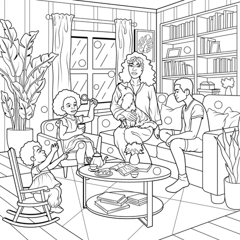 Warm family moment